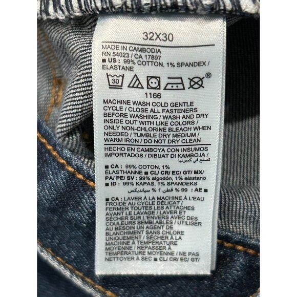 Old Navy Mens Straight Built In Flex Medium Wash Jeans SZ 32x30 - Picture 5 of 7